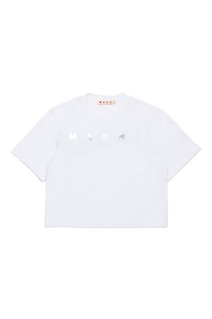 t-shirt in cotone bianco MARNI KIDS | M01317M00HZ0M100